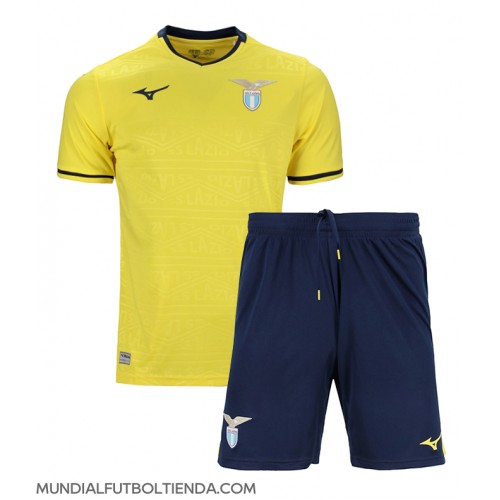 Camiseta Lazio Segunda Equipación Replica 2024-25 para niños mangas cortas (+ Pantalones cortos)